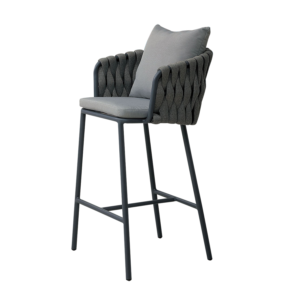 【Hampton 漢汀堡】格曼戶外吧台椅-深灰, , large