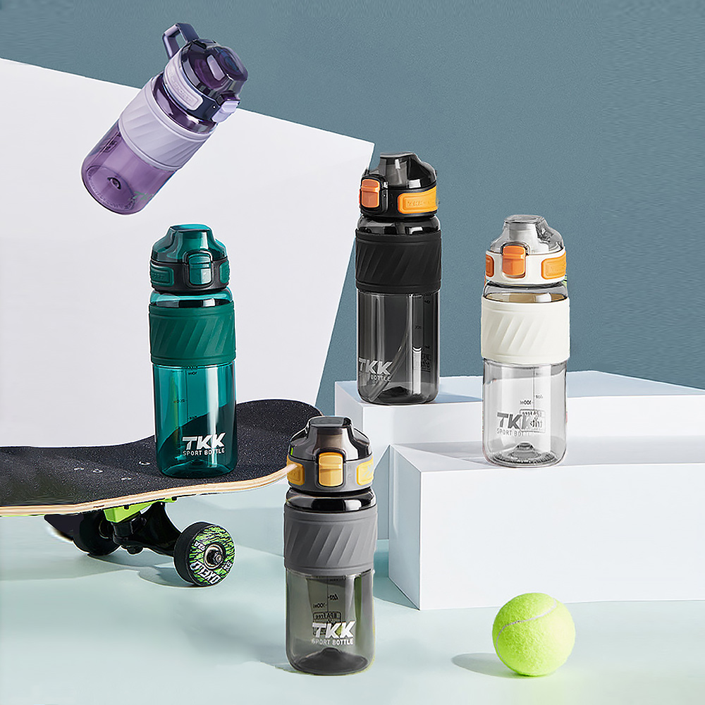 【TKK】美國進口Tritan 哈崙系列 手提式 直飲+吸管 運動水壺 隨身杯 600ML-任選色, , large