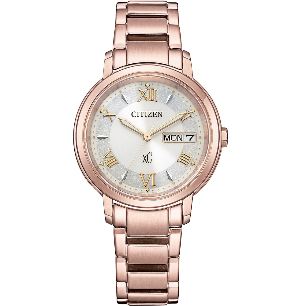 CITIZEN 星辰 XC 亞洲限定 光動能大三針女錶 EW2426-62A, , large