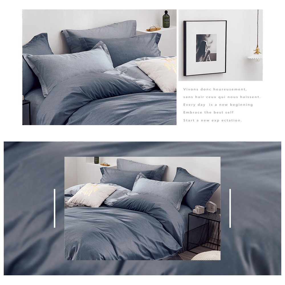 【DUYAN 竹漾】買一送一 精梳純棉床包枕套組 / 多款任選 (單人/雙人/加大), , large