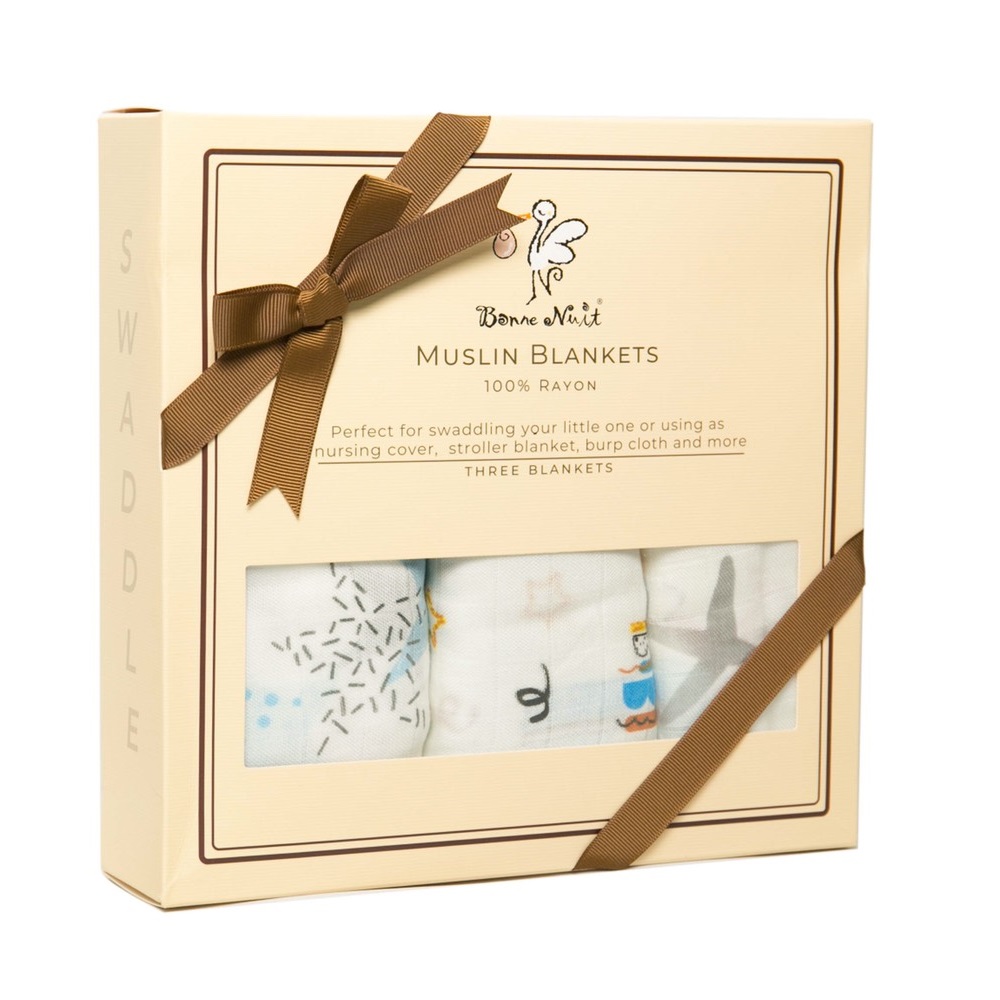 Bonne Nuit 竹纖維包巾(三入裝)-多款可選, , large