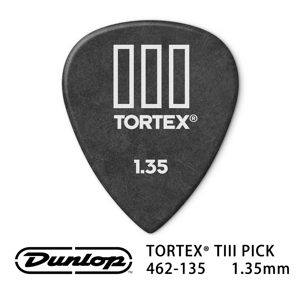 Jim Dunlop Tortex TIII 462R 1.35mm Pick (三片、十片組)【敦煌樂器】, , large