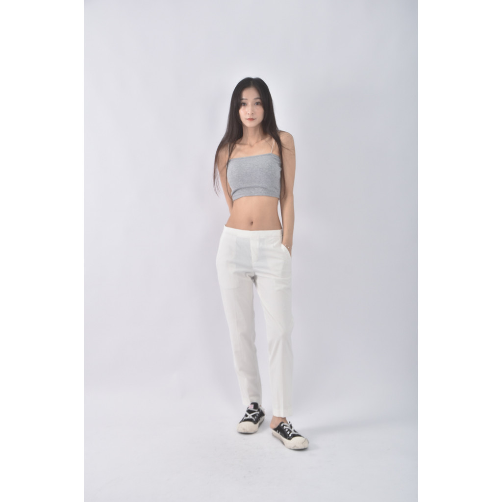 (M) lativ簡約白色長褲二手衣