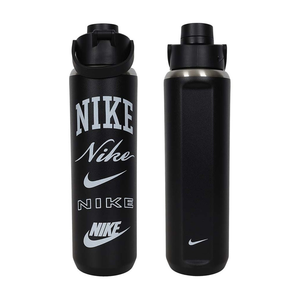 NIKE SS RECHARGE 大口徑保冷瓶 24OZ/GRAPHIC 運動水壺 隨身杯 水瓶 轉蓋 防漏 黑 米 白, , large