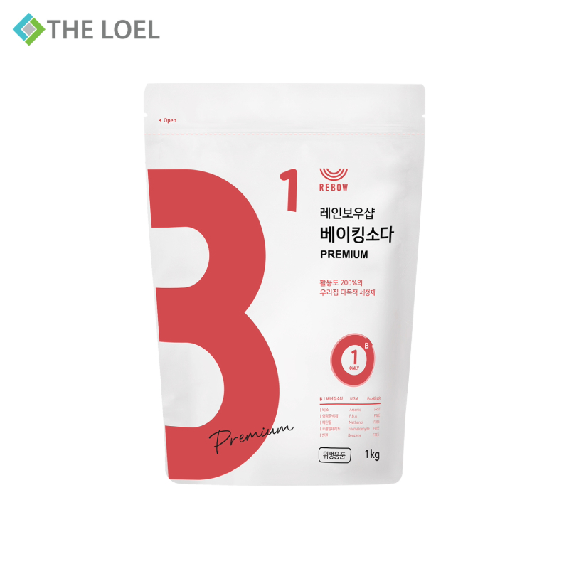 〔得來亞〕THE LOEL 優質小蘇打粉(補充裝) 1kg (1入 / 2入) / 適用於水果蔬菜及嬰兒用品清潔等/韓國製造, , large