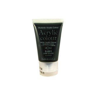 MONA蒙納 S-801 壓克力水彩顏料(黑) 25ml, , large