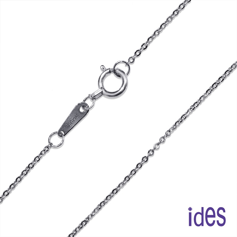 [ides愛蒂思] 義大利製PT950鉑金16吋項鍊鎖骨鍊（跳舞鍊-2）, , large