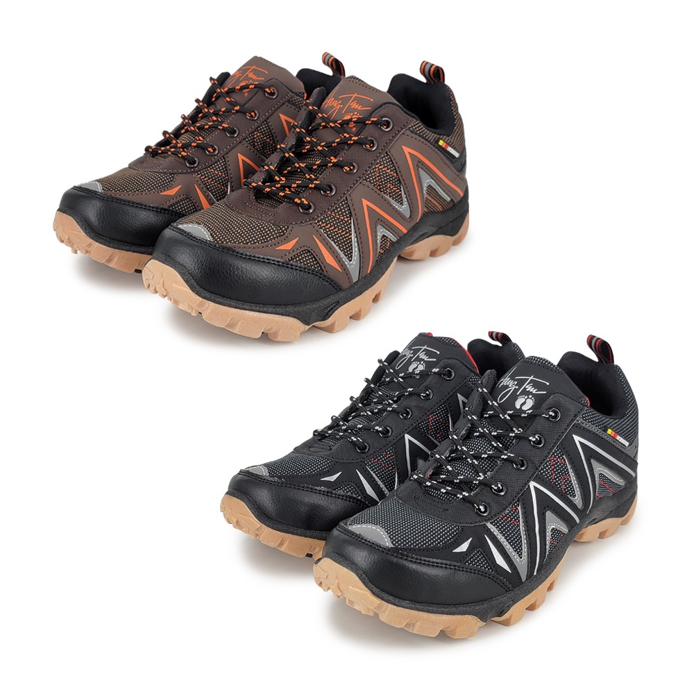 HANG TEN 防潑水透氣運動鞋 男運動鞋 男鞋 戶外鞋 慢跑鞋 吸濕 排汗 輕量 緩震 散熱 減壓 止滑 咖啡 黑