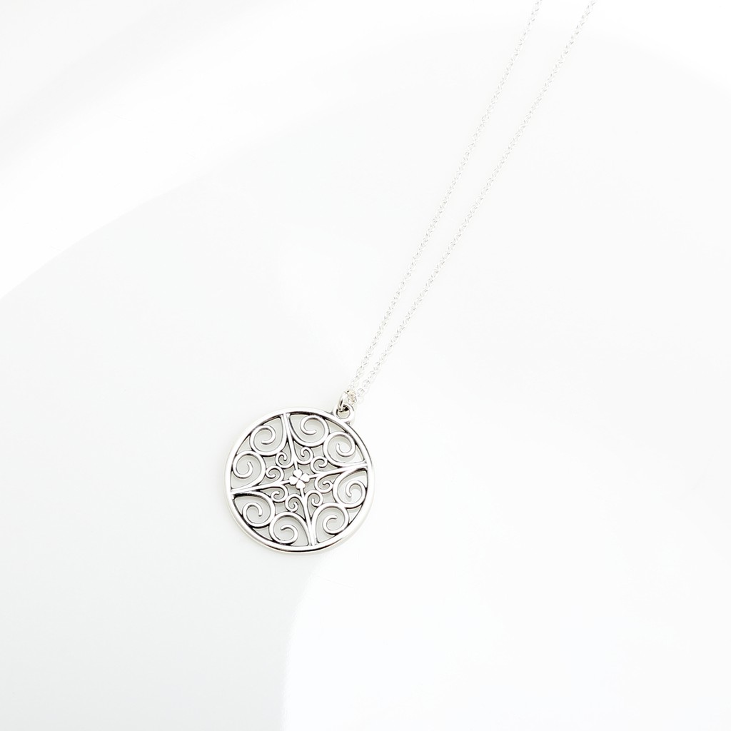 【Angel & Me】Song of Clover Filigree s925 sterling silver necklace birthday gift, , large