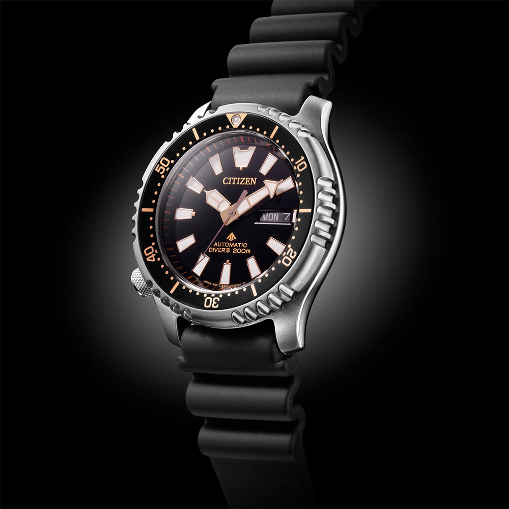 CITIZEN 星辰 PROMASTER 鋼鐵河豚復刻機械錶 附贈橡膠錶帶 NY0160-66E, , large