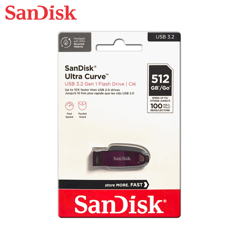 【SanDisk】Ultra Curve 512G USB 3.2 隨身碟 讀取速度 100MB/s, , large