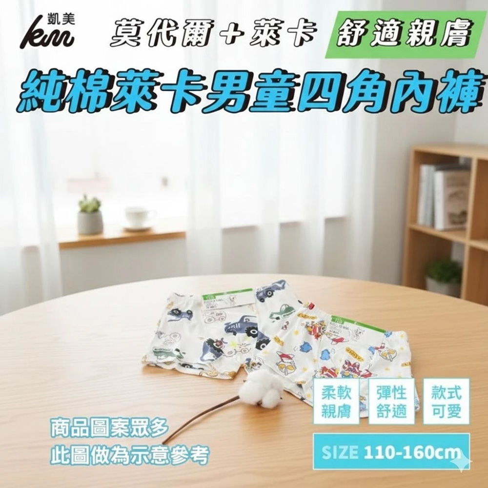 [Kaimei Cotton] Random excellent quality stretch lycra cotton children's boxer briefs boys boxer briefs baby pure cotton briefs, , large