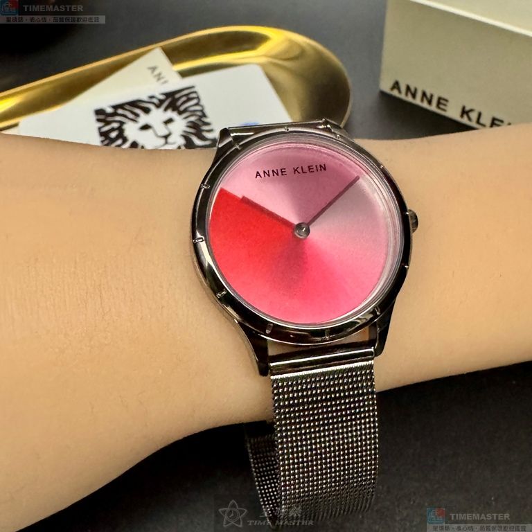 [星晴錶業]ANNE KLEIN手錶,34mm,AN00625變色錶面槍灰色錶殼鐵灰色米蘭錶帶款, , large