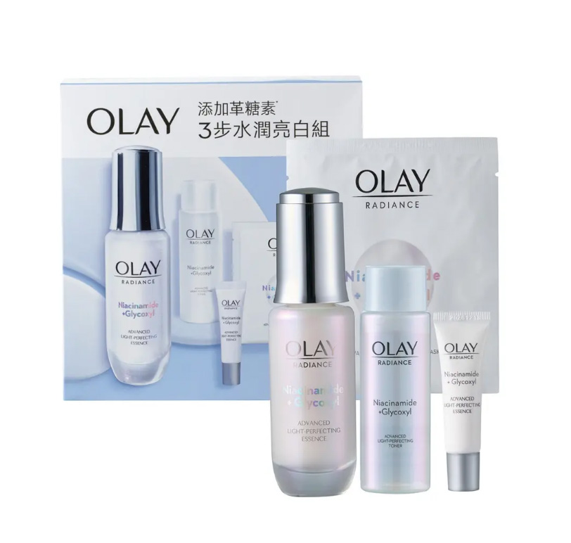 【OLAY】  3步水潤亮白組(精華液30+6ml+精華水50ml+面膜x1), , large