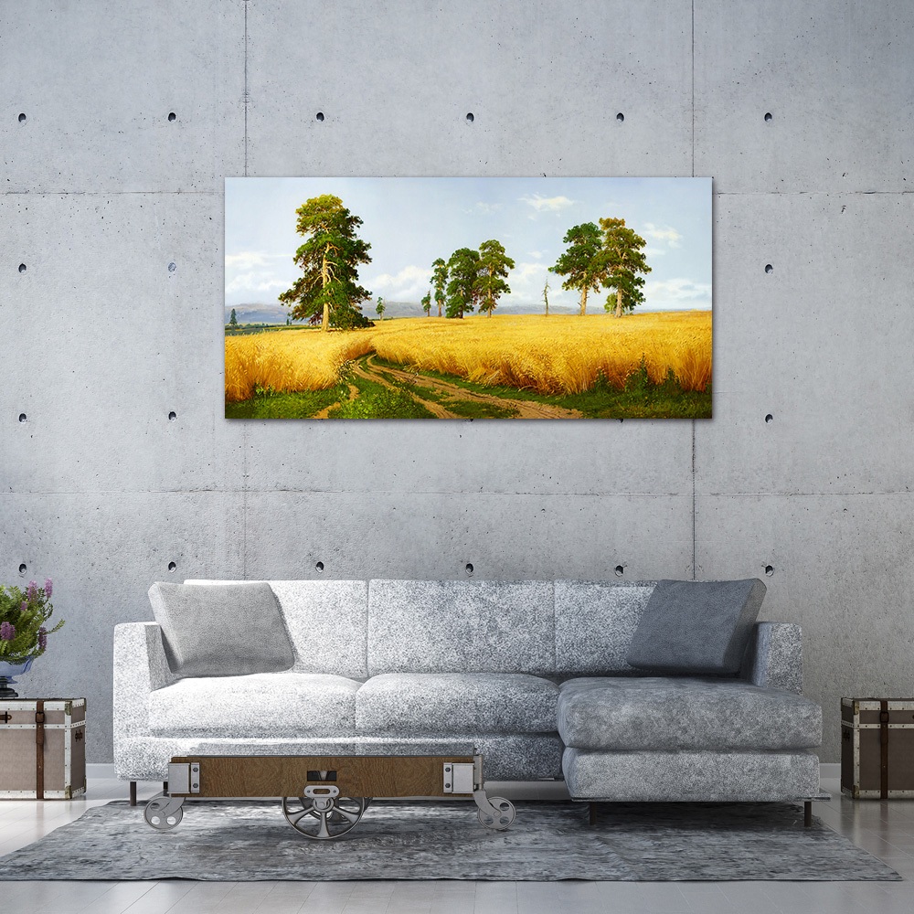 【御畫房】稻穀豐收 國家一級畫師手繪油畫60&times;120cm(VF-143), , large