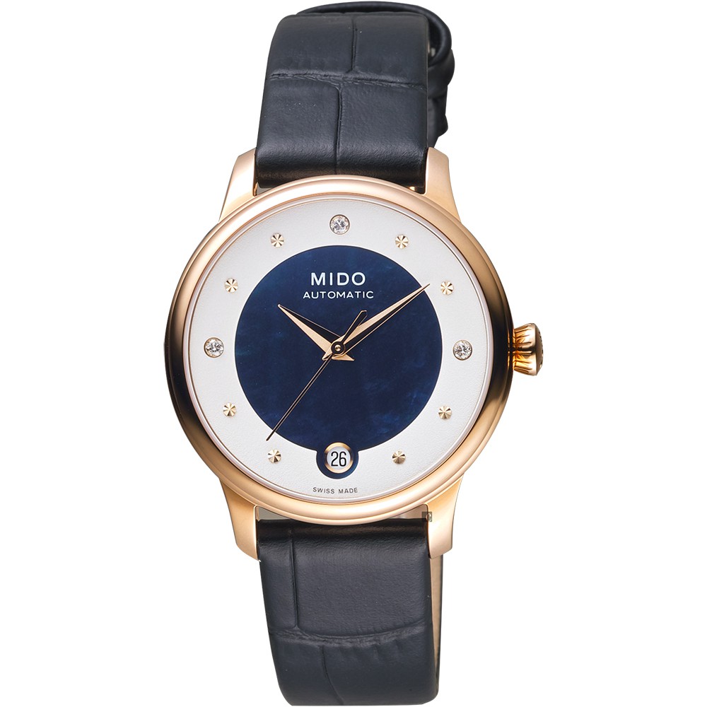 MIDO 美度 Baroncelli 真鑽珍珠貝機械女錶-33mm  M0392073610601, , large