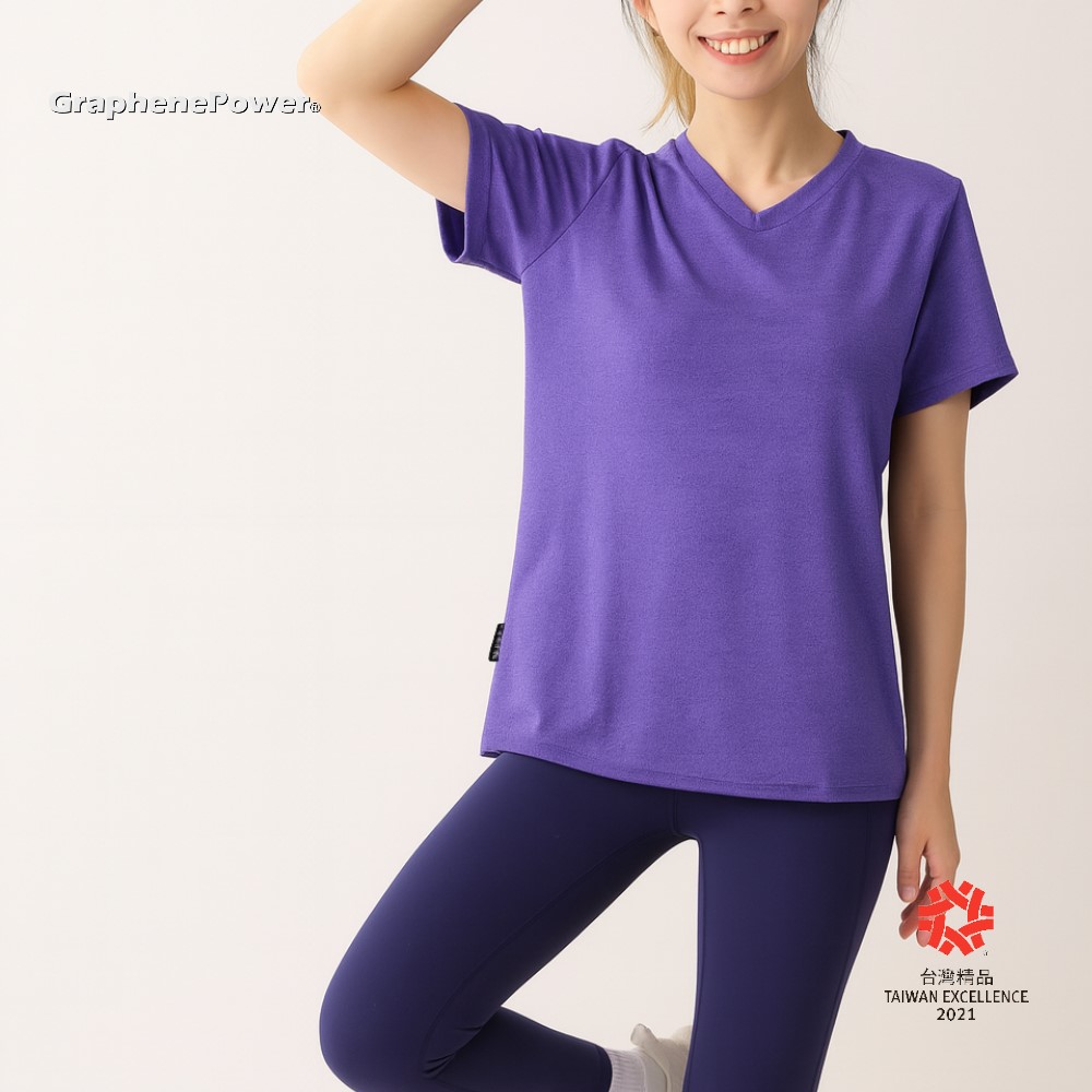[GraphenePower] 石墨烯溫控循環短袖-女款/薰衣紫2XL, , large