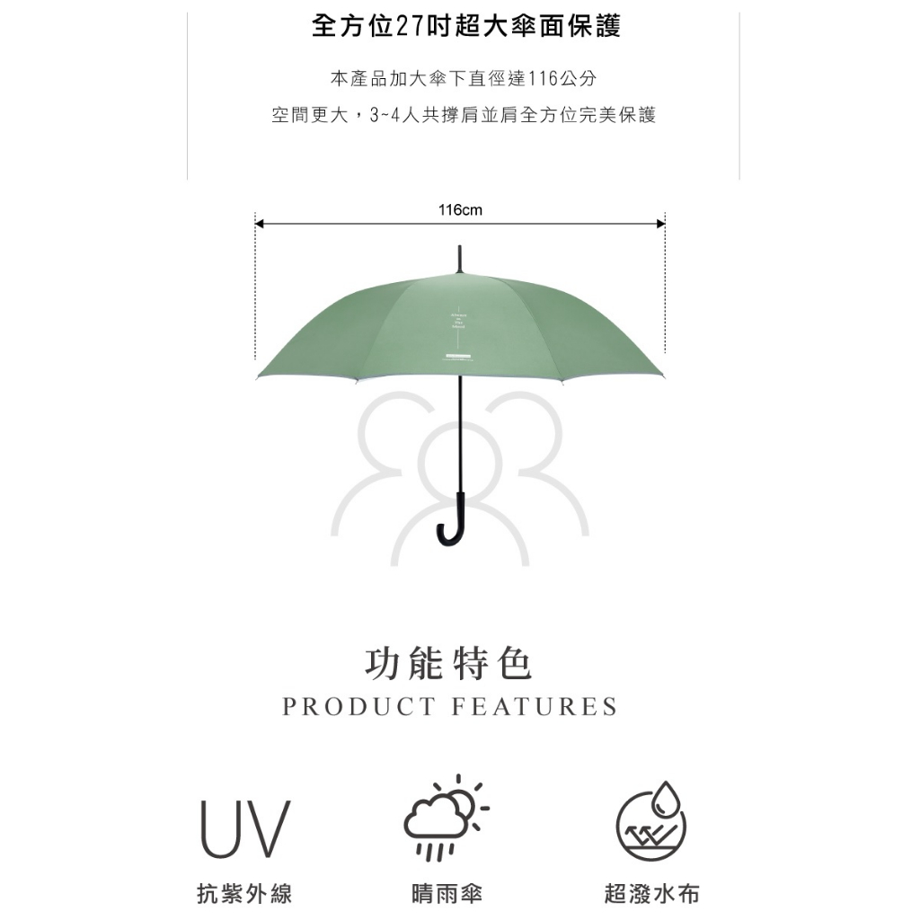 直傘 麂皮桃絨速乾自動直傘 27吋直傘 大雨傘 超潑水 雨珠走開 遮陽傘 抗uv 傘 高爾夫球傘 晴雨傘 快速出貨, , large