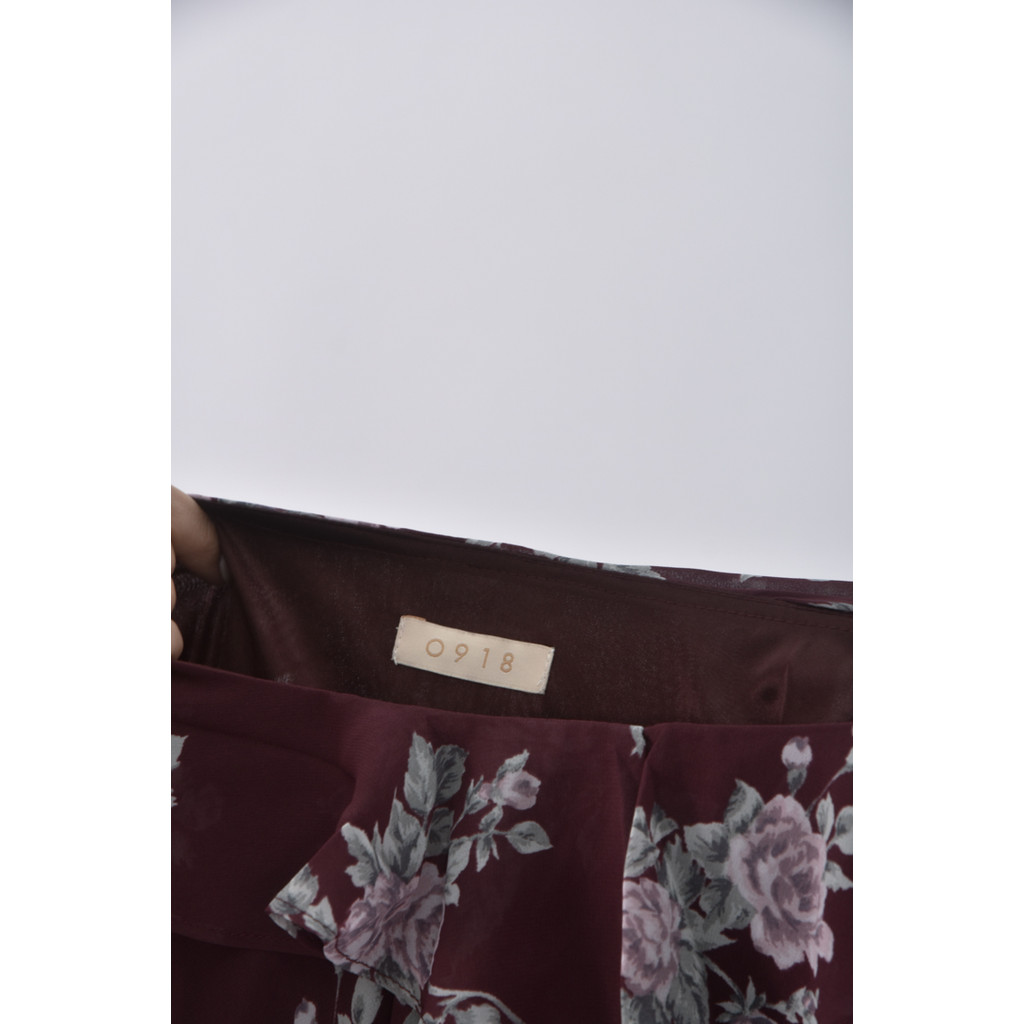 (M) 0918花朵紅色長袖上衣二手衣, , large