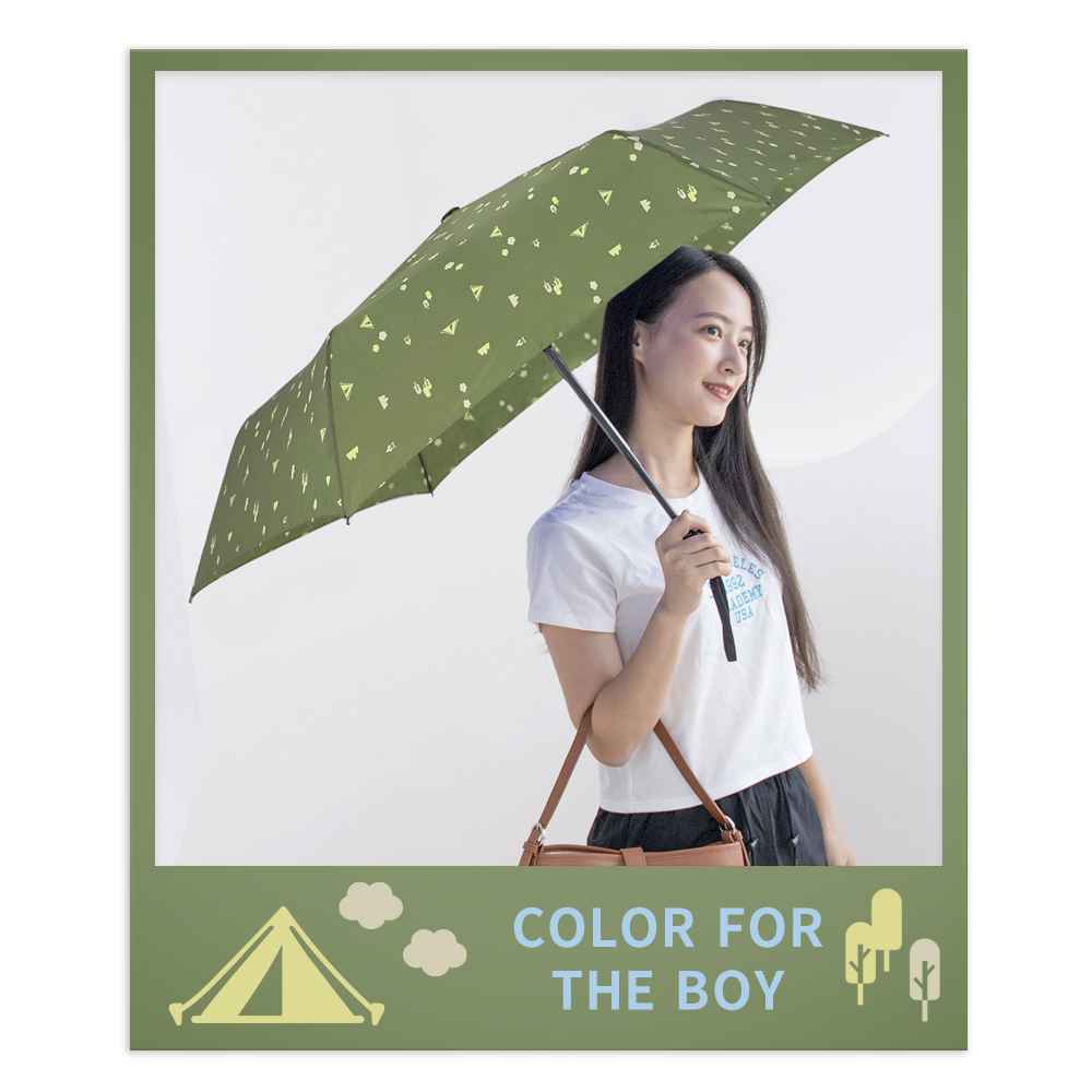 【德國boy】三折輕收防曬自動傘, , large