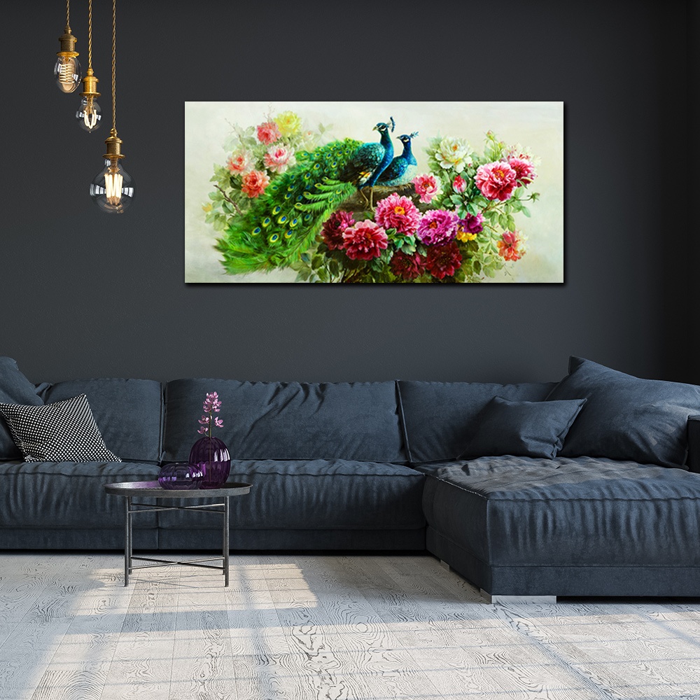 【御畫房】富貴吉祥 國家一級畫師手繪油畫60&times;120cm(VF-74), , large