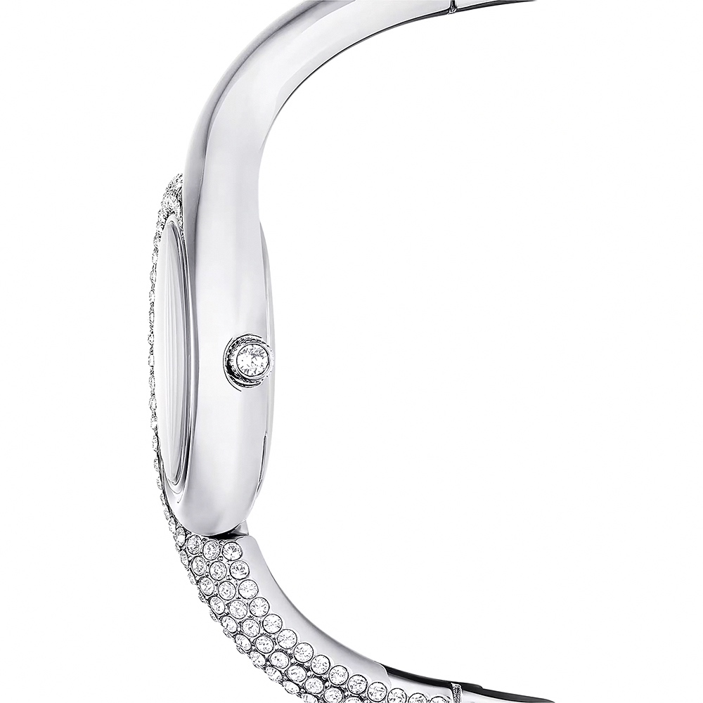 SWAROVSKI 施華洛世奇 Dextera 迷人曲線手鐲式水晶手錶 女錶-29mm(5700996), , large