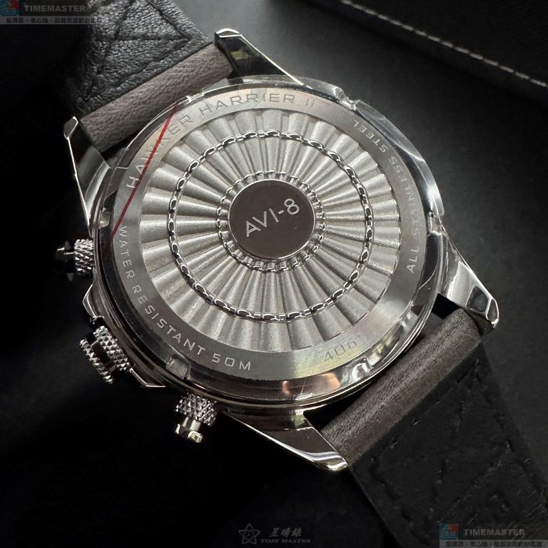 [星晴錶業]新品牌手錶,46mm,AV52664寶藍色機械鏤空錶面銀錶殼深灰真皮皮革錶帶款, , large