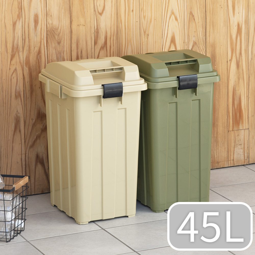 【this-this】日本TONBO｜戶外連結垃圾桶-大地色 45L, , large