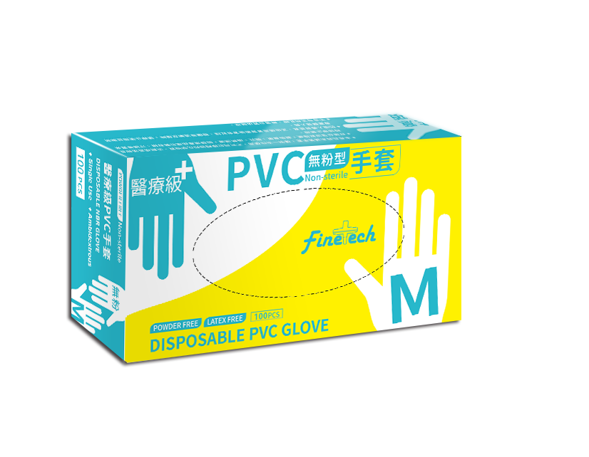 醫療級無粉型PVC透明手套 M號 100入, 6盒, , large