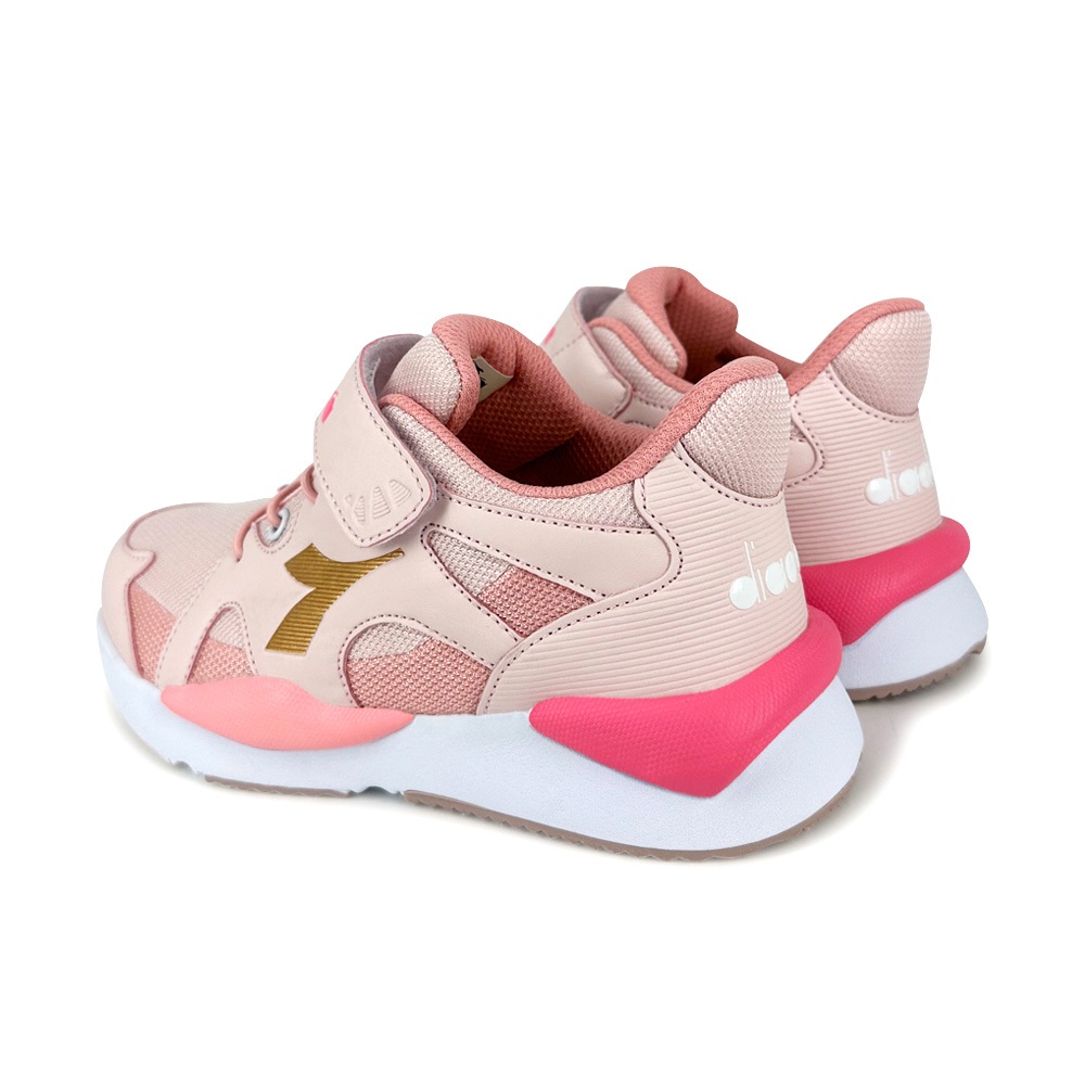 DIADORA迪亞多那 超寬楦兒童跑鞋 童鞋 童運動鞋 輕量 透氣 保護後跟 吸震 減壓 足弓支撐 健康鞋墊 藍 粉, , large