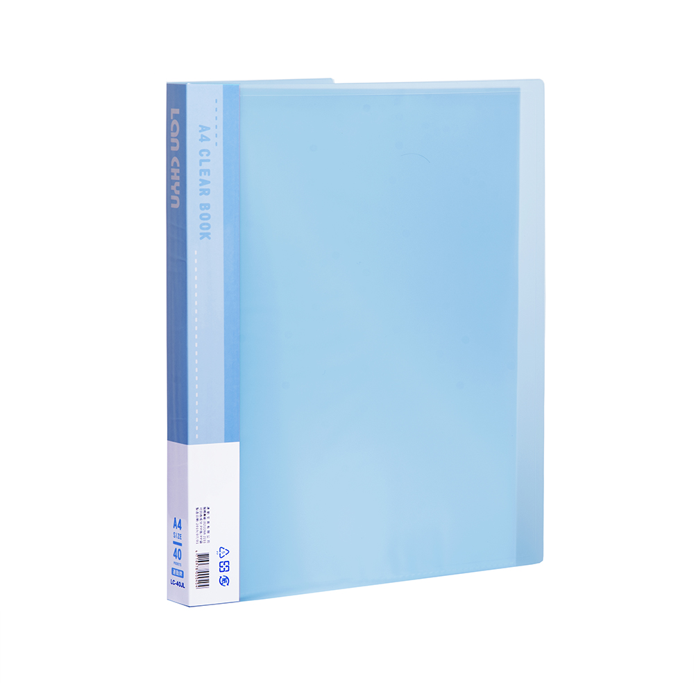 【連勤】PP 40入資料簿(果凍色系) 12本/箱 LC-40JL-多款可選, , large