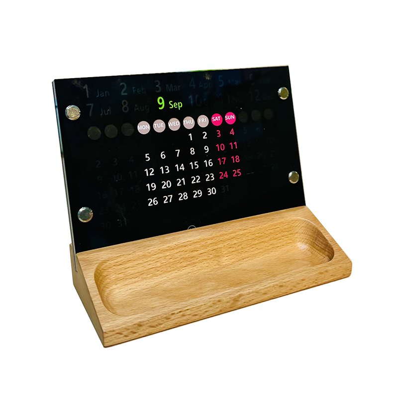 O'day Perpetual Calendar(Wooden Storage)-Black,Monday Start, , large