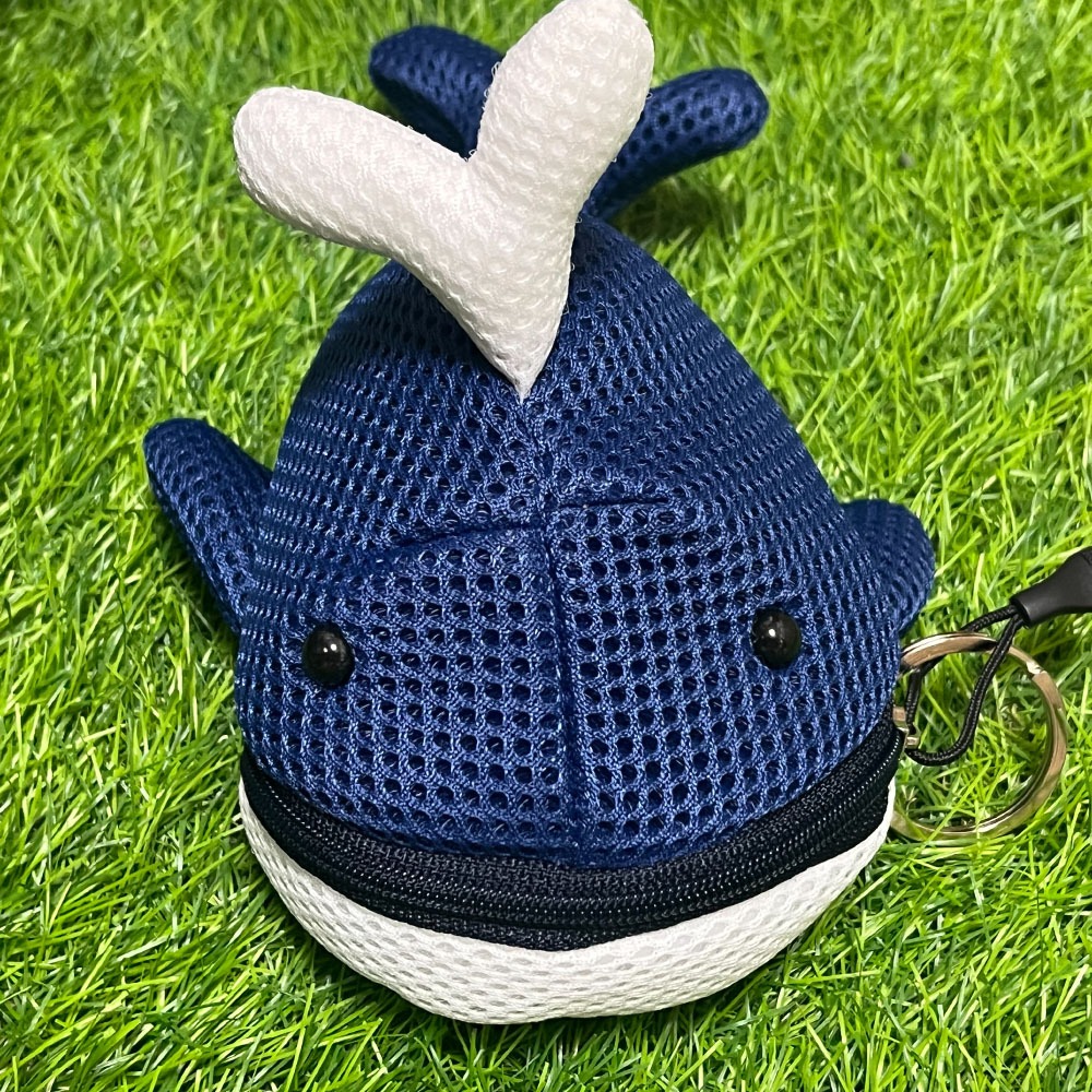 【可愛造型 可機洗 透氣抗菌】鯨魚 鑰匙包 零錢包 吊飾 鑰匙圈吊飾 禮物 交換禮物 包包吊飾【加贈購物袋顏色隨機】, , large