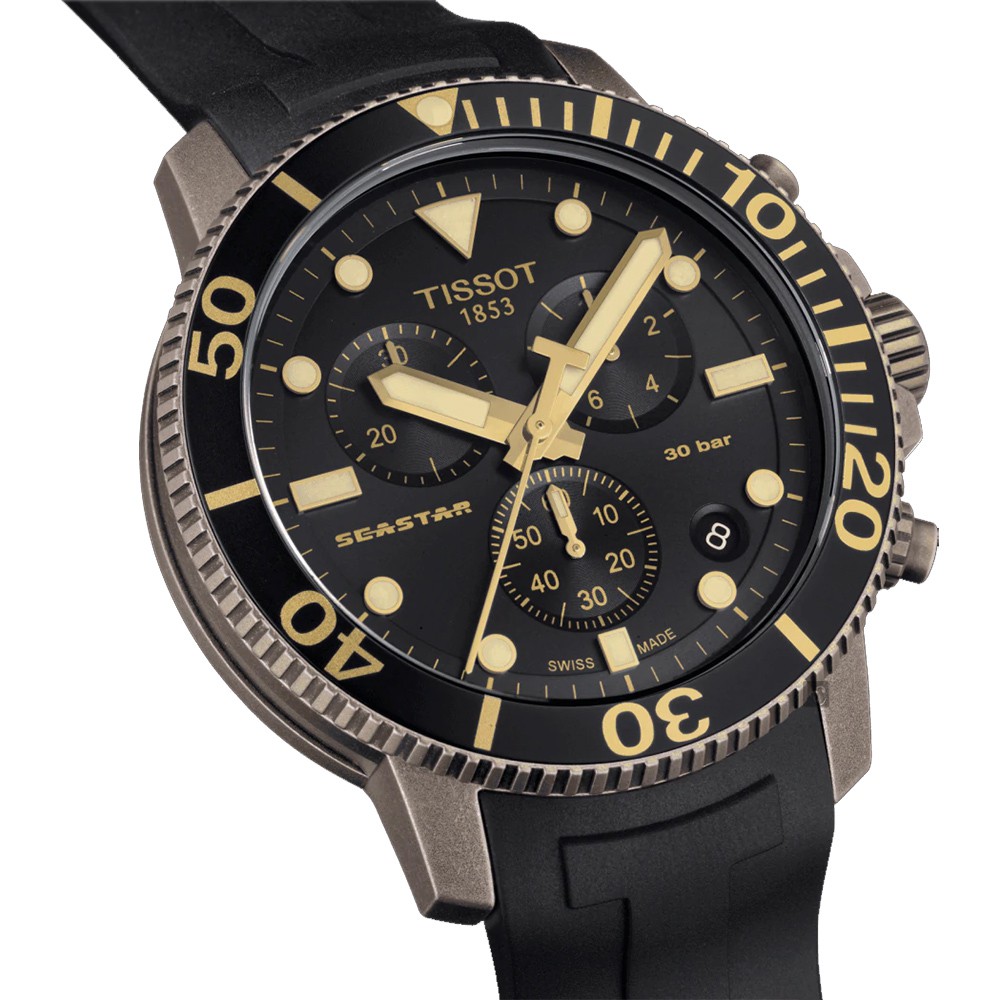 TISSOT 天梭 Seastar 1000 海洋之星300米潛水計時錶-45mm T1204173705101, , large