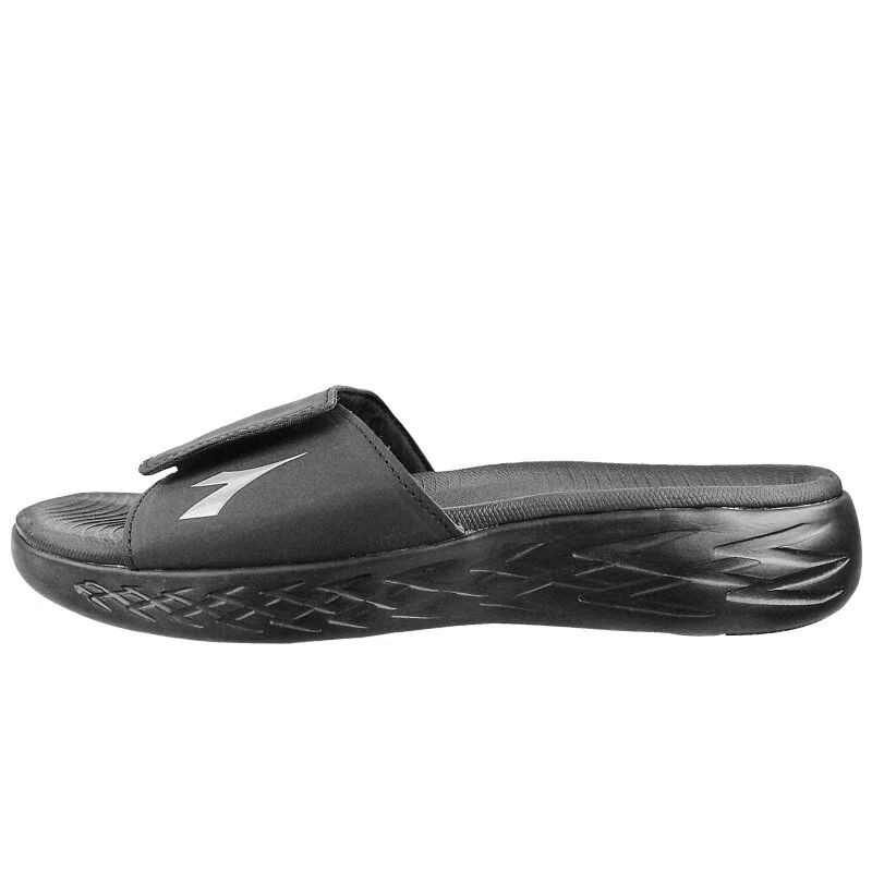 DIADORA迪亞多那 紓壓彈力拖鞋 休閒 逛街 運動 魔鬼氈 好穿 耐穿 排水 舒壓 回彈 緩震 Q彈 舒適 厚底 黑