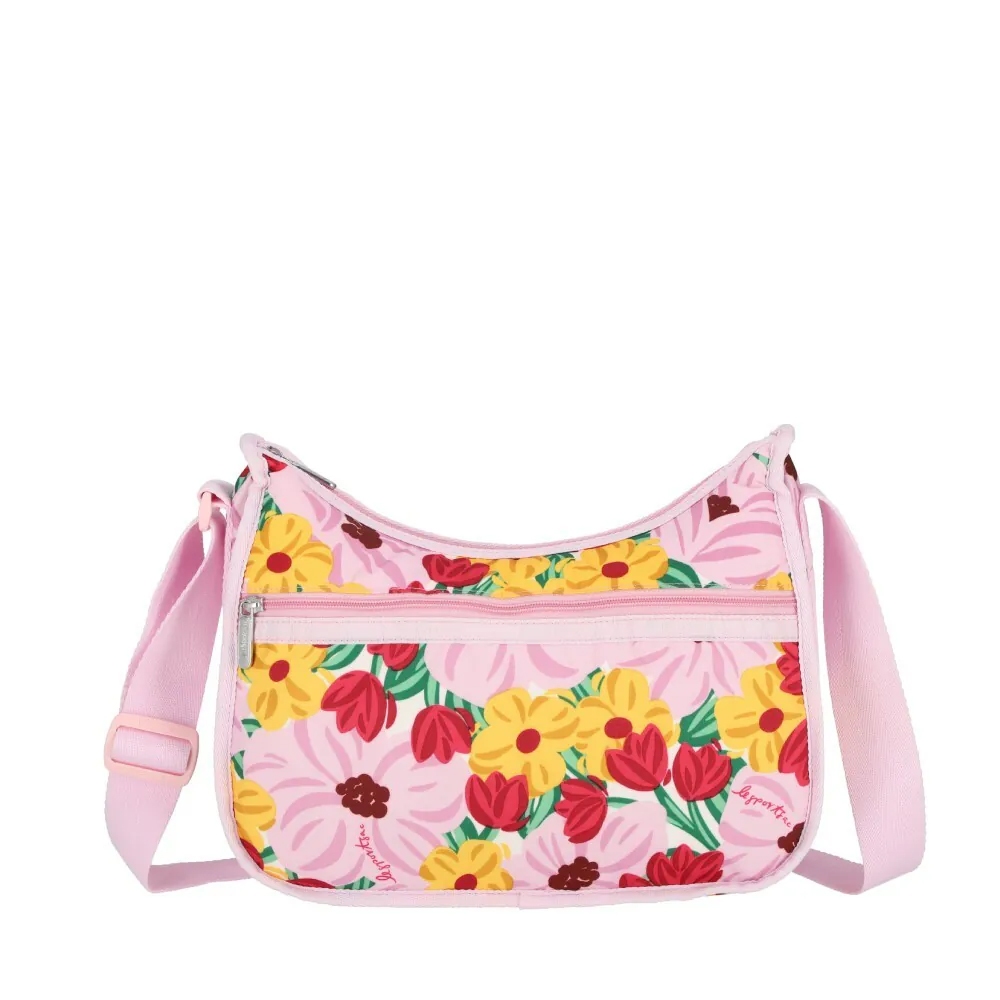 Lesportsac Classic Hobo 經典斜背包 送禮推薦-粉紅花漾, , large