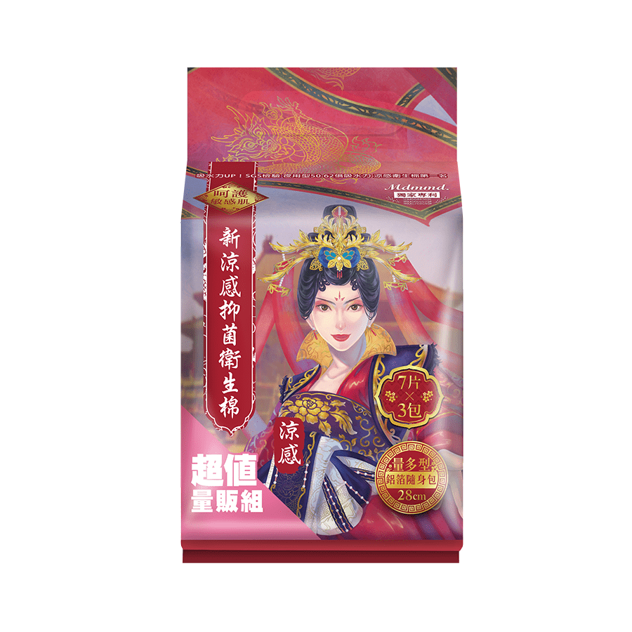 COOL ANTI-BACTER SANI PADS-MAXI JUMBO