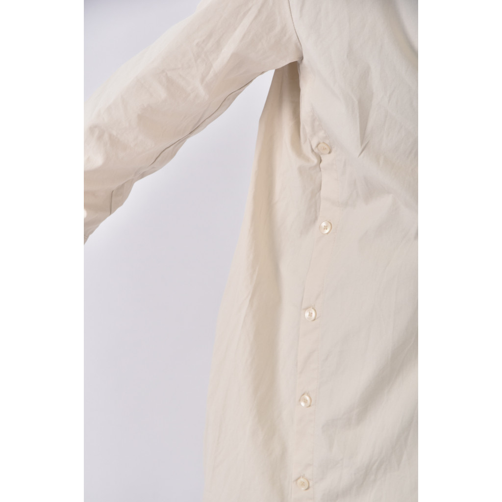 (XL) meier q質感棉質素面杏色洋裝二手衣, , large