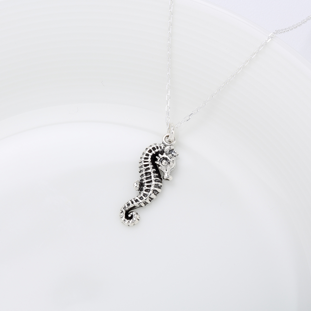 【Angel & Me】Mr. seahorse paternal love s925 sterling silver necklace gift, , large