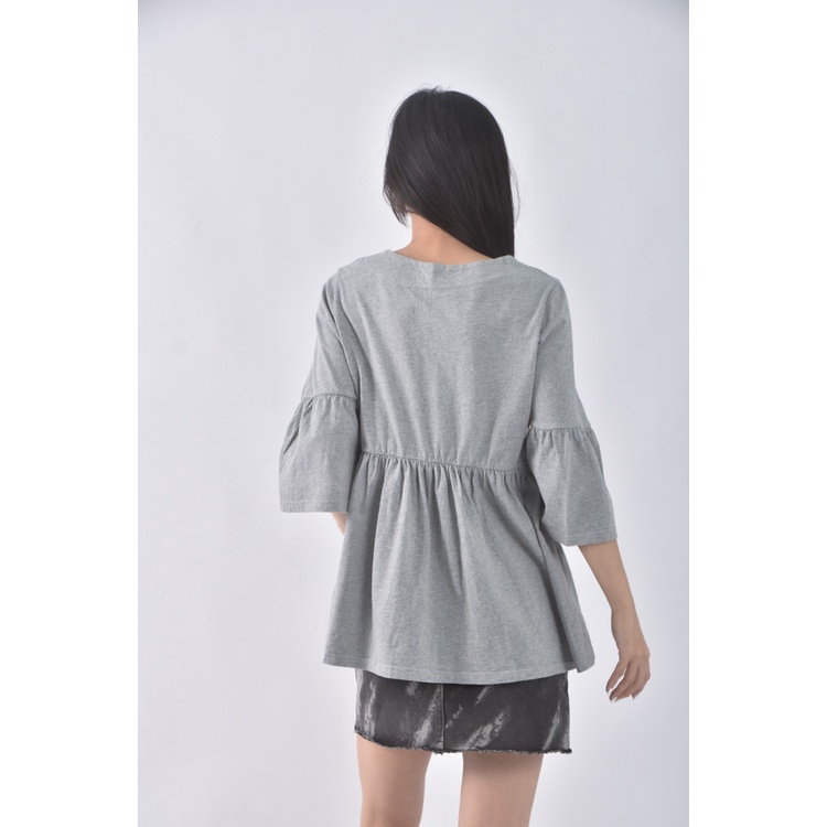 (S) kai ni棉質純棉灰色長袖上衣二手衣, , large