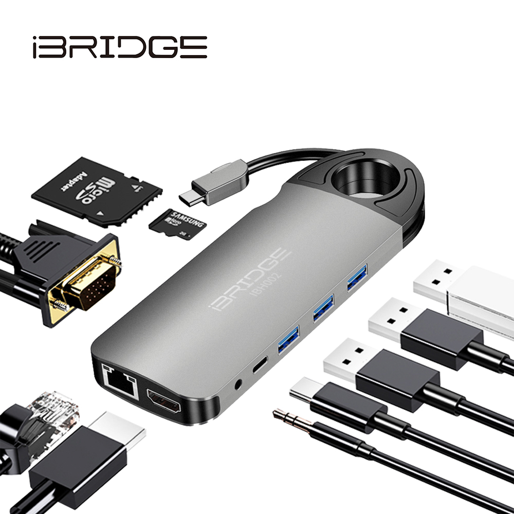 iBRIDGE 10合1 Type-C Hub 多功能4K轉接器, , large