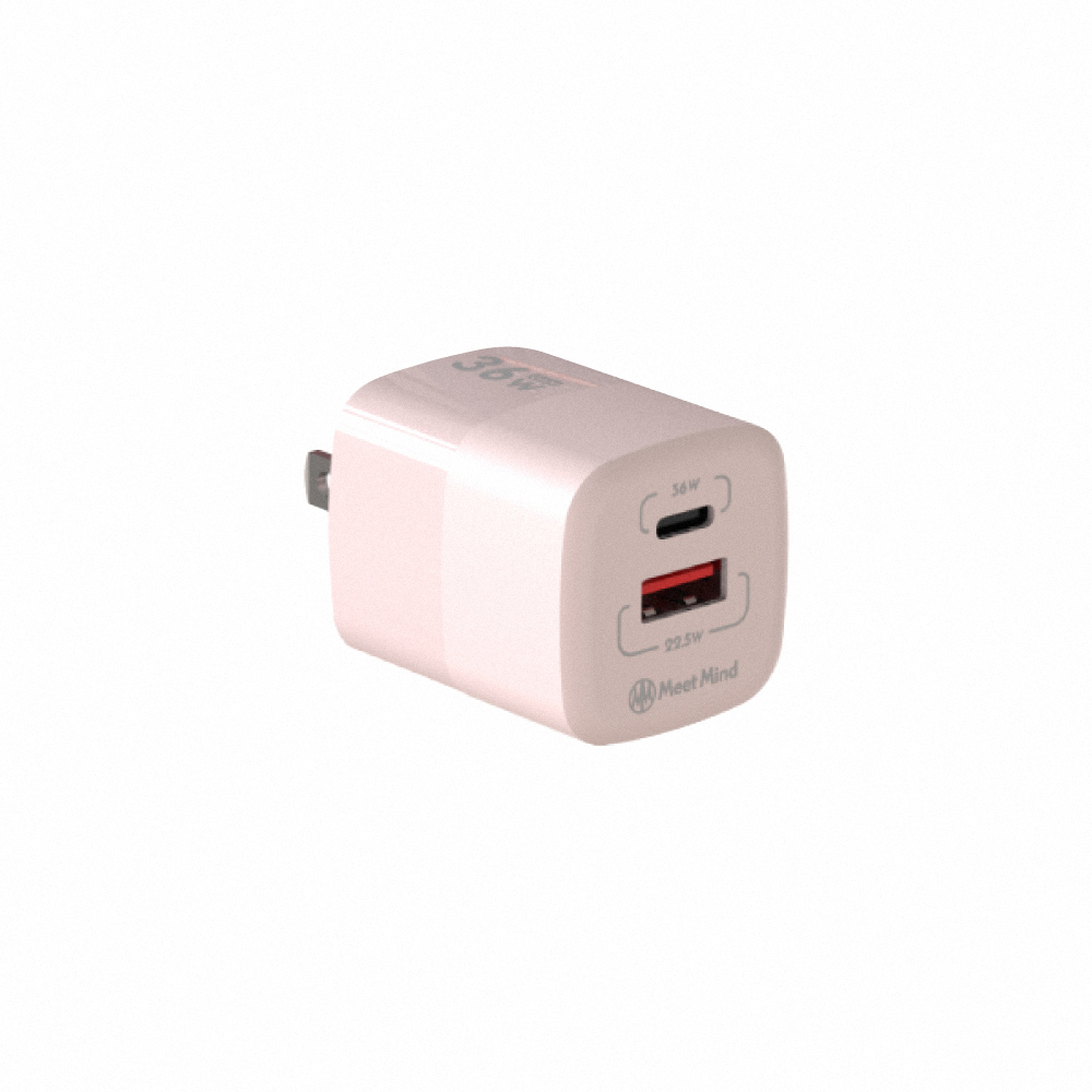 Meet Mind 36W GaN PD Charger USB-A+USB-C, , large