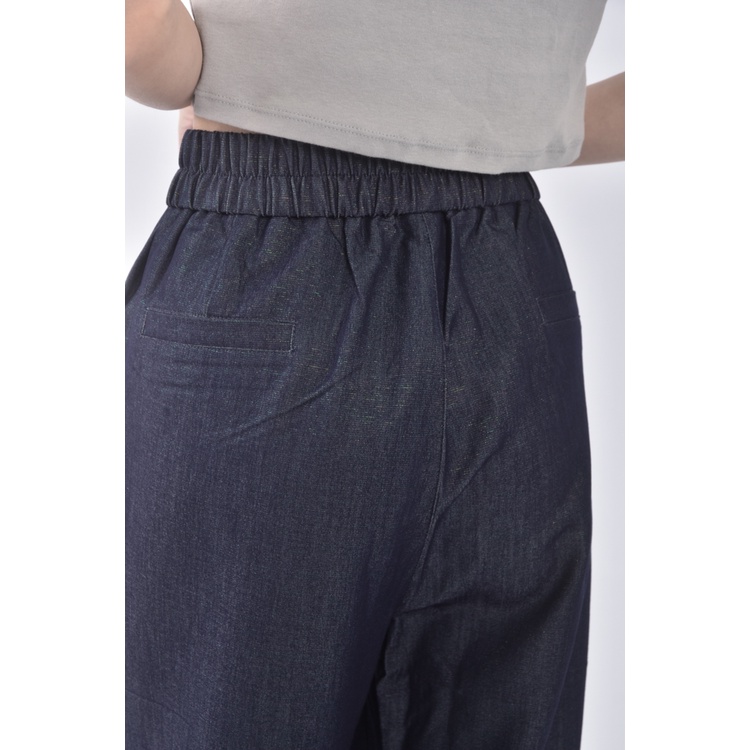 (XL) 高腰寬鬆藍色長褲二手衣, , large