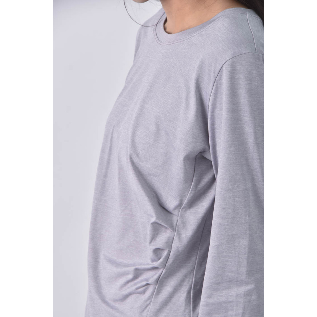 (M) mollifix褶皺紫色長袖上衣二手衣, , large