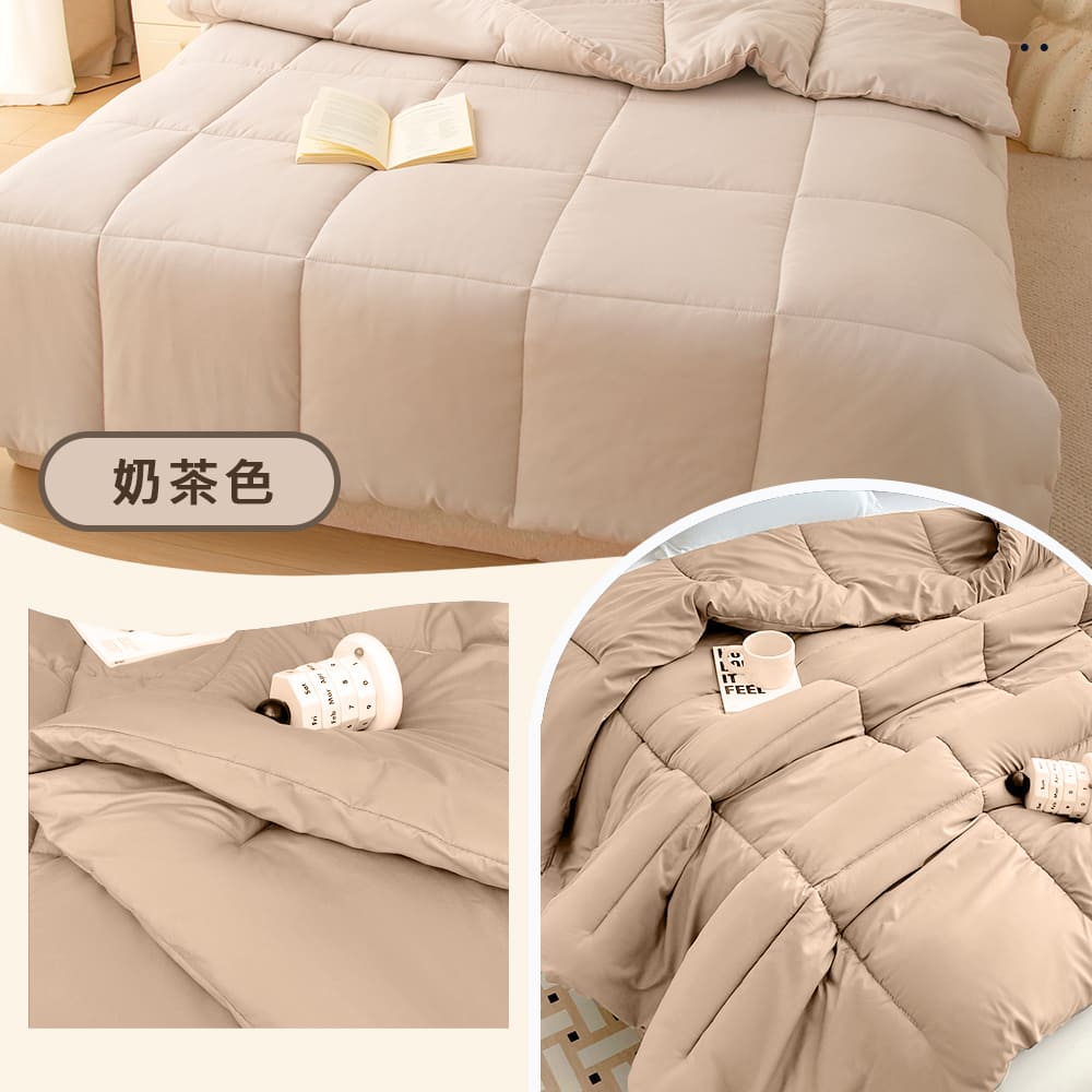 3M Silver Ion Antibacterial All-Season Comforter – Machine Washable & Dryable, 奶茶色, large