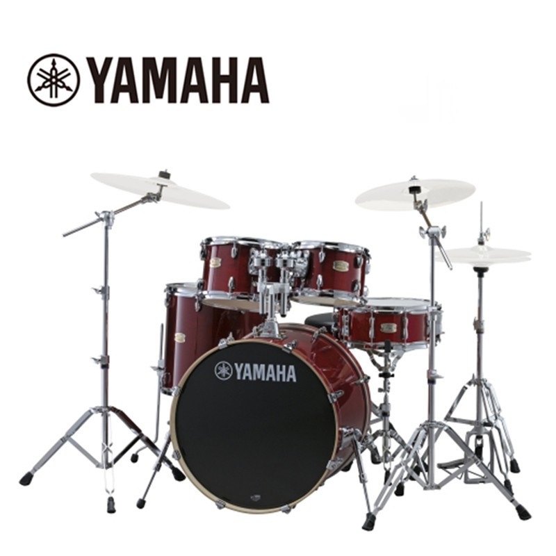 YAMAHA Stage Custom 爵士鼓組 酒紅木紋色款【敦煌樂器】, , large