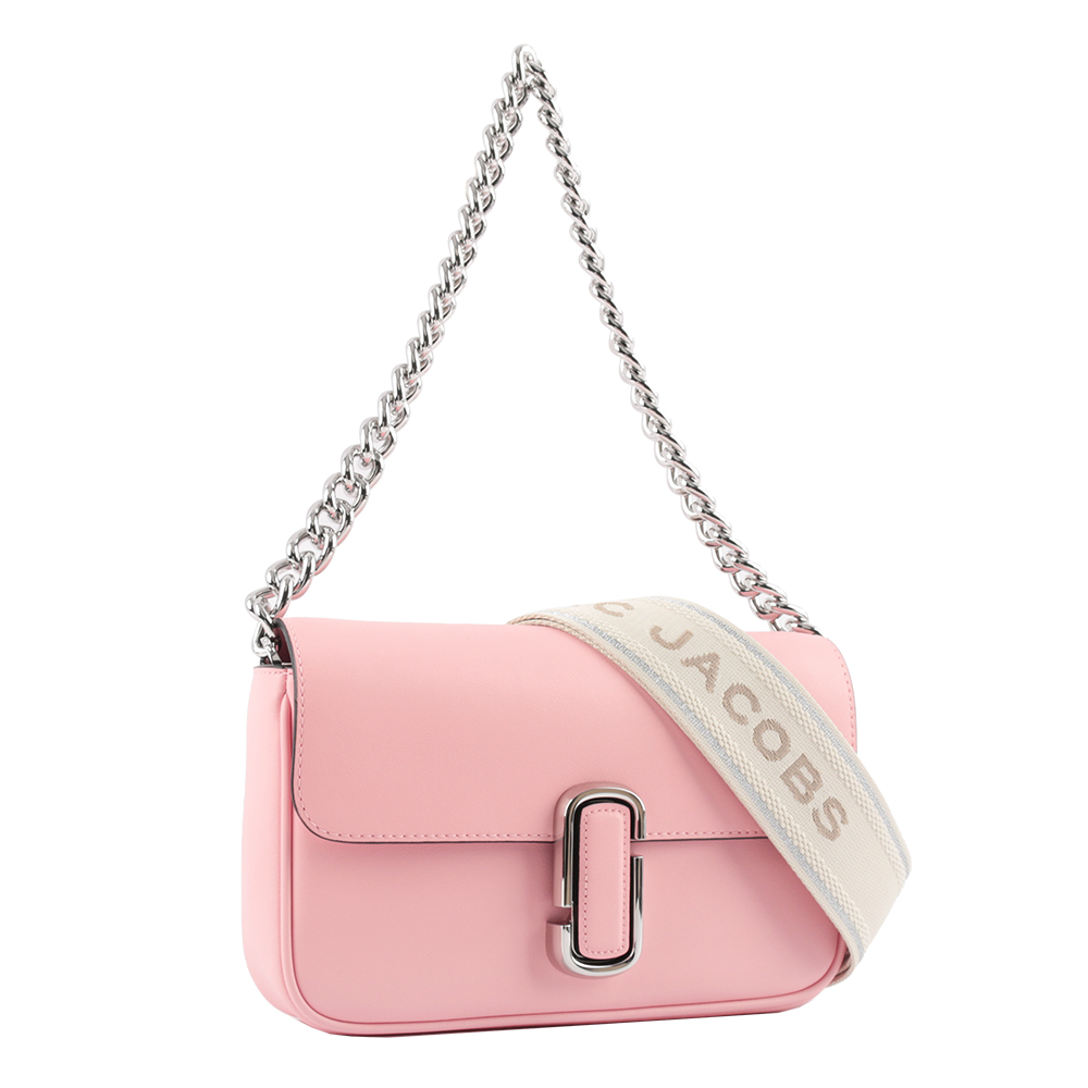 Marc Jacobs THE J MARC 平滑牛皮翻蓋二用包/水晶粉, , large