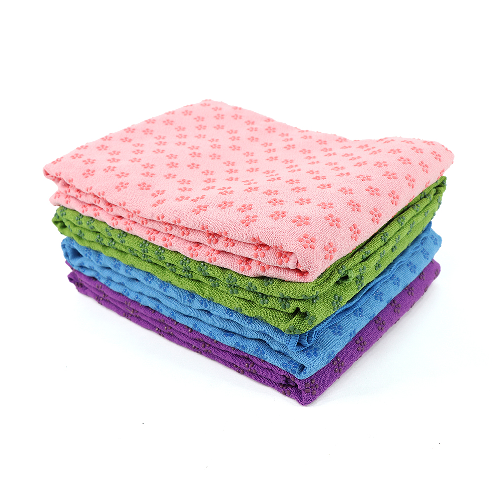Yoga Towel with anti-slip dots, 草綠, large