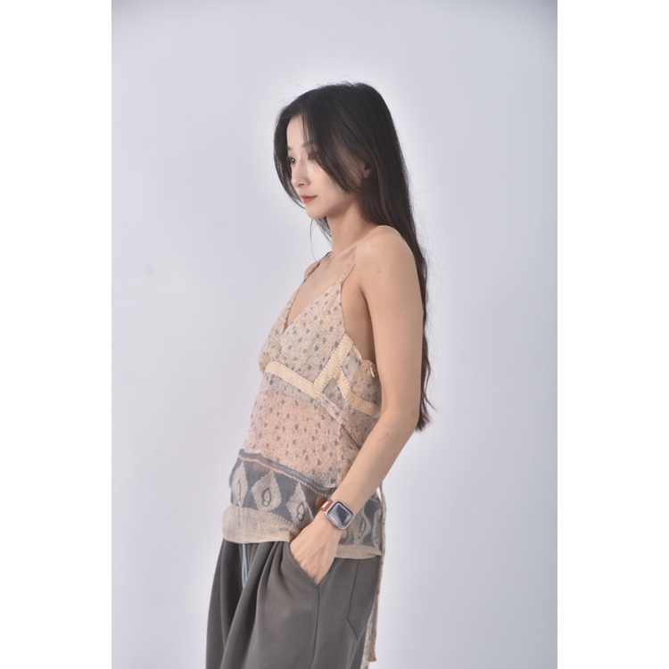 (S) see by chloe無袖黃色綁帶上衣二手衣, , large