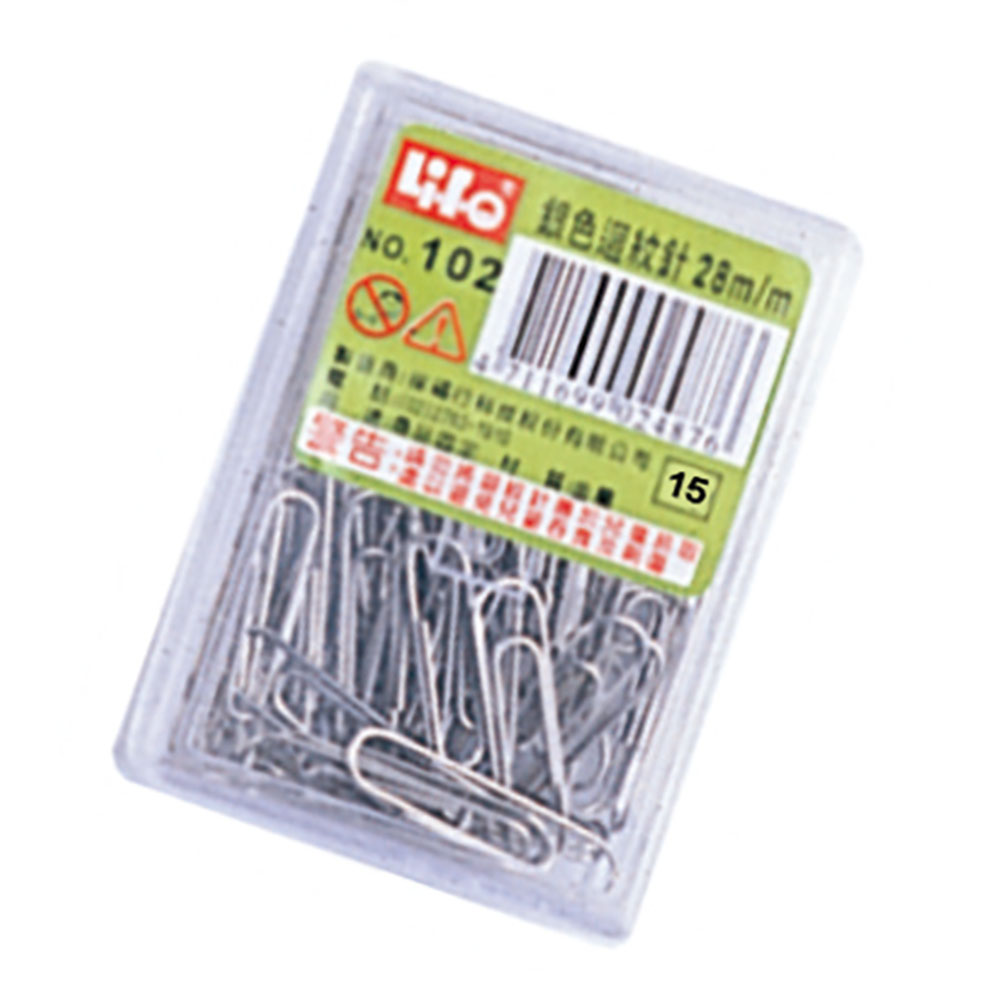 【 徠福 】銀色 28mm 迴紋針 70入/盒 NO.102, , large